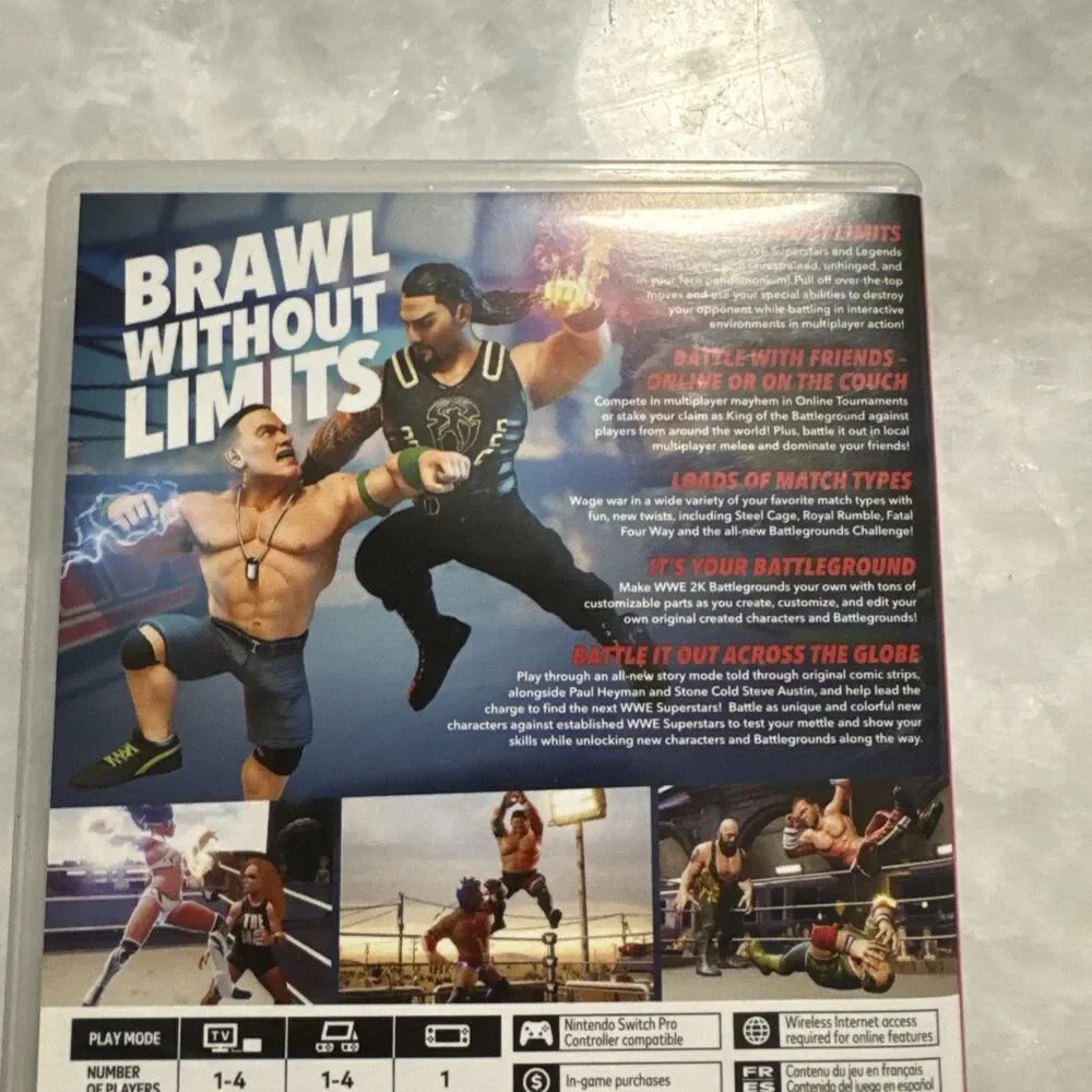WWE Battlegrounds Nintendo Switch Complete CIB Tested Wrestling Game